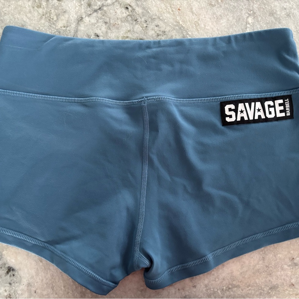 Savage Barbell Teal Athletic Shorts